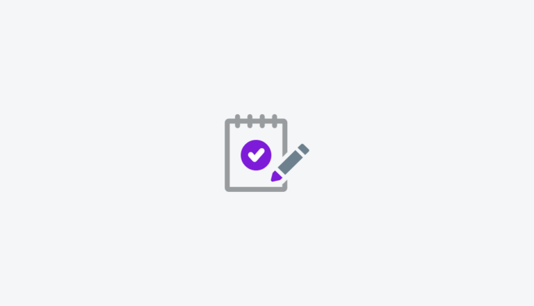 Icon of a notepad with checklist and a pencil