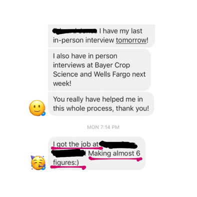Katie's testimonial - hired at Bayer Crop Science