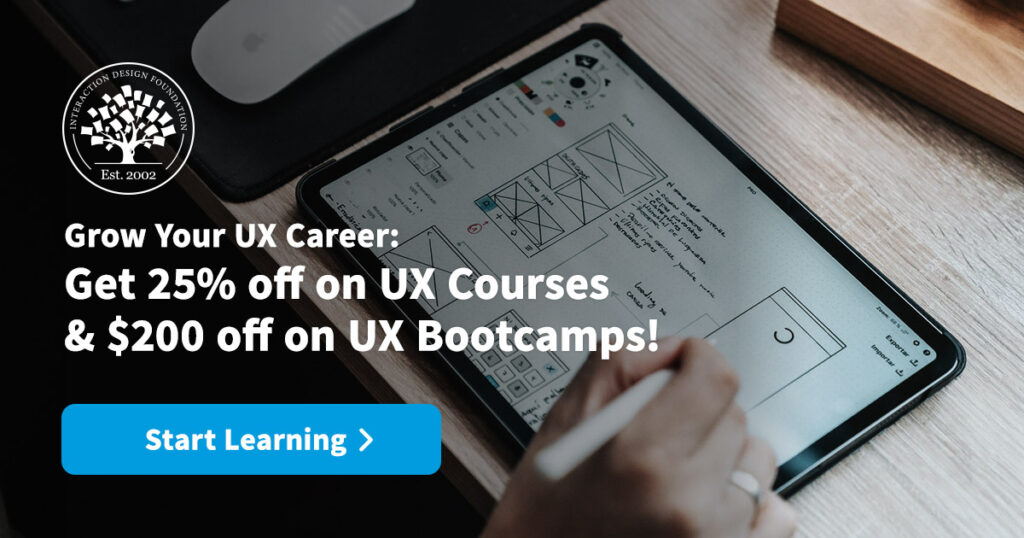 Get 3-months free UX courses with Interaction Design Foundation